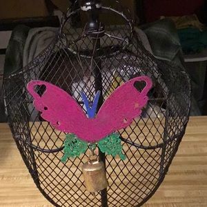 Metal Butterfly Bell Decor